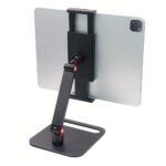 ⁦Desk Monitor Stand, Adjustable 360° Swivel Bracket, 180° Tiltable Clamp, Adjustable Long Arm Foldable Tablet Holder for 11.94-43.94cm iPhone/iPad/Tablet/Portable Monitor, Aluminum Alloy⁩ - الصورة ⁦5⁩