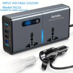 200W Car Inverter Compatible with 12V/24V, Universal 220V Socket, PD Fast Charging USB Converter Suitable for Cars, Trucks, And Boats, Without Battery - Image 9