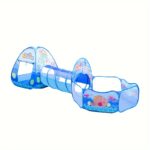 ⁦3pcs Pop-Up Play Tent Set for 12M+ with Ball Pit and Play Tunnel, Blue Polyester with Alloy Frame, Indoor/Outdoor Playhouse Bundle with Carry Bag for - Perfect 1st Birthday Gift⁩ - الصورة ⁦3⁩