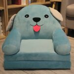 ⁦Children's Folding Sofa, Toddler Stool, Nursery Baby Chair, Cushioned Flip-Up Children's Sofa Seat Cover, Plush Lazy Recliner Sofa, Washable⁩ - الصورة ⁦7⁩