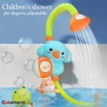 EOHEMERAL Youngsters' Bath Shower Sprinkler - Fun Water Play Toy for Swimming & Bath Time, Extendable 360° Rotation, One-Click Water Flow, Perfect Birthday or New Year Gift, Pink/Green