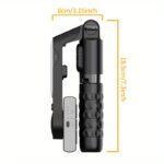 QAML A6 2025 Handheld Gimbal Stabilizer with Selfie Stick Tripod Stand, Wireless Remote, 1-Axis for Smartphone, 400mAh Rechargeable Lithium Polymer Battery, USB Charging, ABS Material, Compatible with iPhone & Android Devices - Image 2
