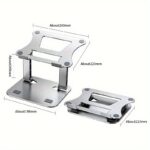 ⁦Laptop Stand For Macbook Folding Adjustable Aluminum Computer Pc Tablet Stand Notebook Tablelaptop Holder Heat Dissipation Tablet Stand⁩ - الصورة ⁦8⁩