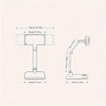 1pc Ergonomic Aluminum Alloy Monitor Stand - Adjustable Desk Mount for 30.48-43.18cm Screens, VESA Compatible, 360° Swivel, Sturdy Base, Holds up to 5.0KG, Black - Image 7